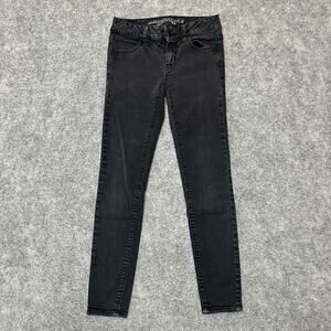 American Eagle‎ Super Stretch Womens Skinny Jegging Jeans Size 0 Short Black